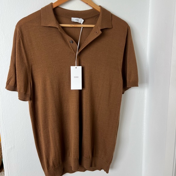 NWT CLOSED Men’s 100% Wool Knit Polo